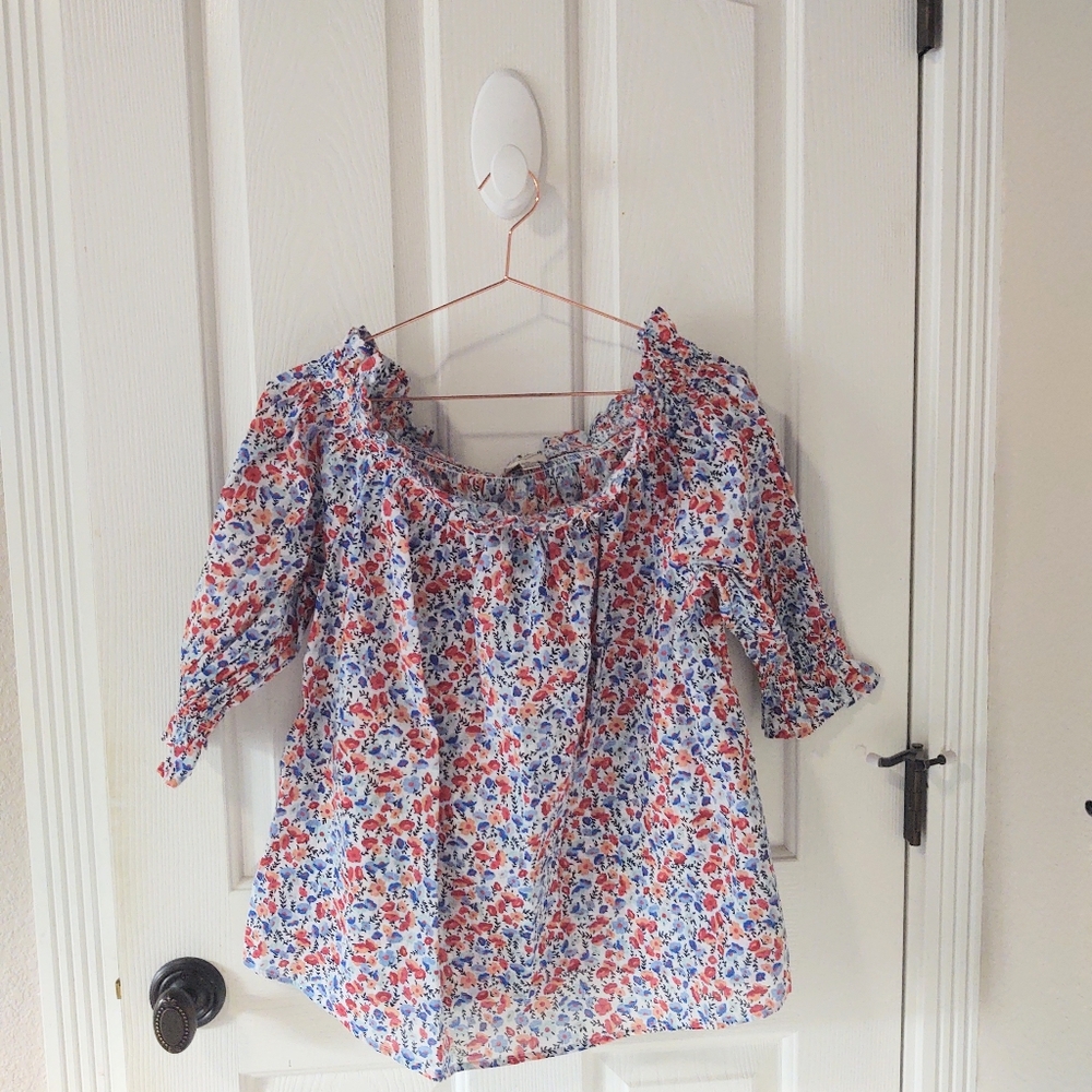 St John's Bay Floral Off The Shoulder Top